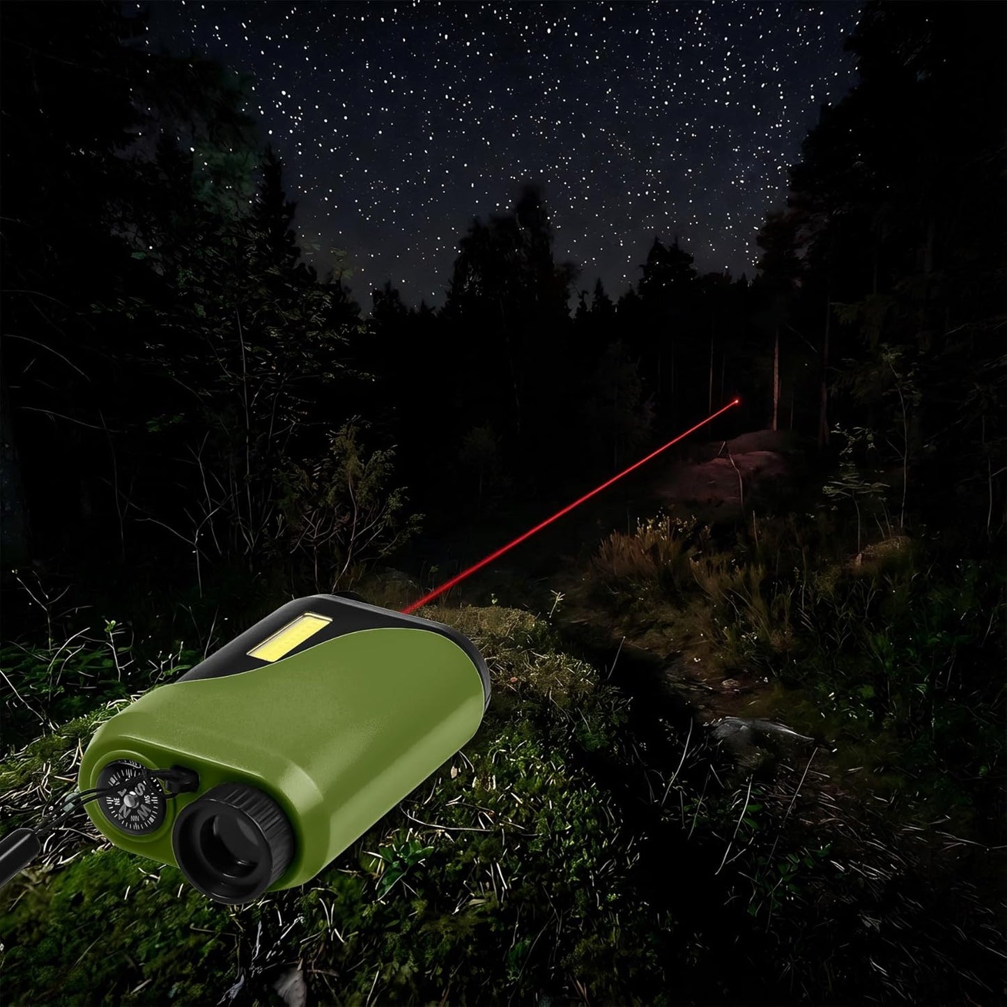 Jetfree Kids Adventure Compact Monocular-Multi-Functional with Compass, LED Signal Light, Telescope Infrared Rays|Small Easy to Carry for Bird Watching,Camping,Hiking,Hunting,Sports Games Concerts
