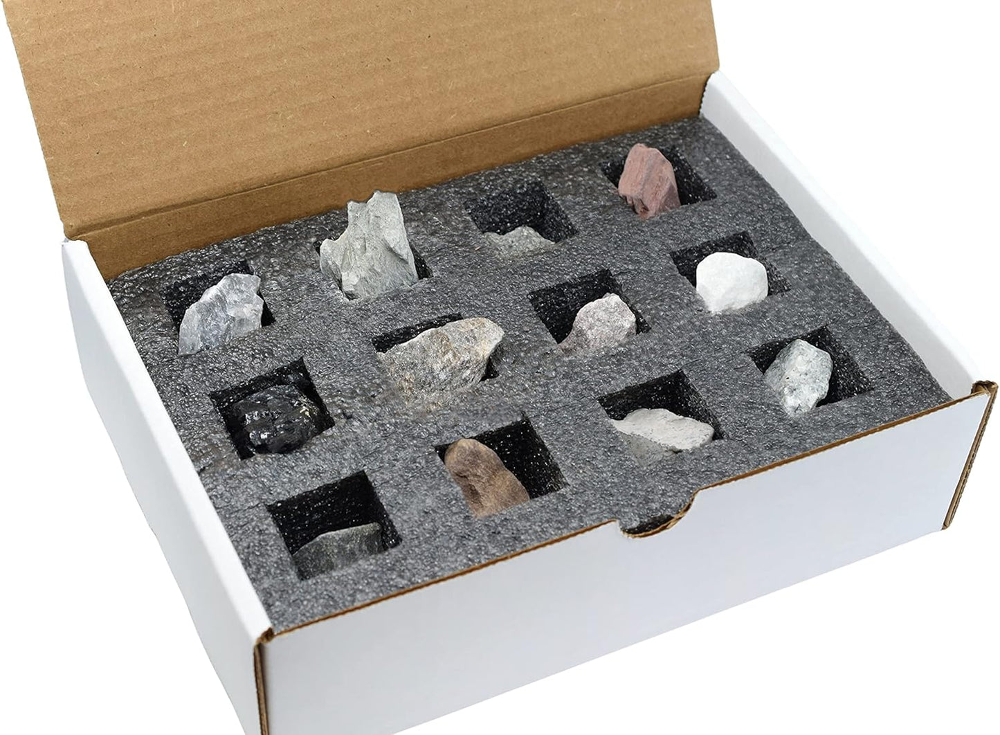 EISCO Rock Cycle Kit - 12 Pieces - Metamorphic, Igneous & Sedimentary Rocks - 1" Specimens - Geology Activity for Ages 8+