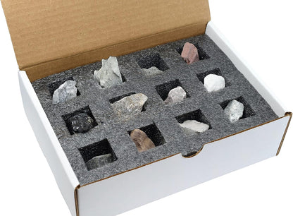 EISCO Rock Cycle Kit - 12 Pieces - Metamorphic, Igneous & Sedimentary Rocks - 1" Specimens - Geology Activity for Ages 8+
