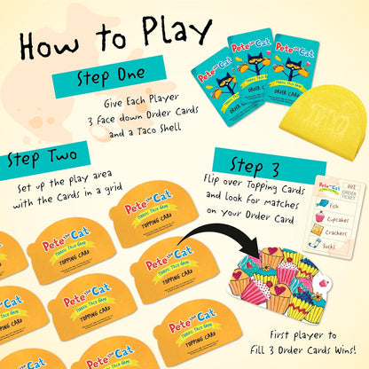 Briarpatch, Pete The Cat Terrific Taco Game, Based On Early Reader Books by James Dean, Preschool Learning for Children