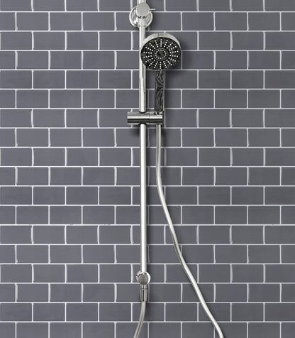 VViViD 11 Sheets Peel and Stick Grey Gloss Faux Ceramic Brick Wall Tiles, Self Adhesive Backsplash 12”x12”, 2mm Thick Kitchen, Bathroom (11 sq. ft.)