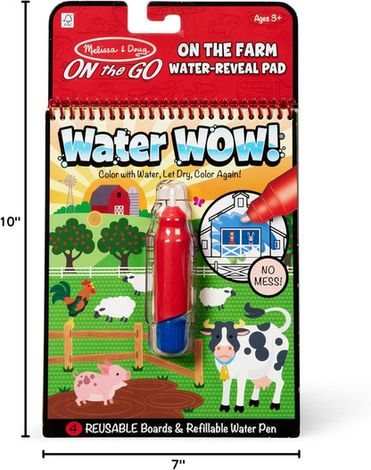 Melissa & Doug On The Go Water Wow! Mess Free Coloring Book, Reusable Water-Reveal Activity Pad, Dinosaurs, Travel Toys, Party Favors, for Toddlers & Kids Ages 3+