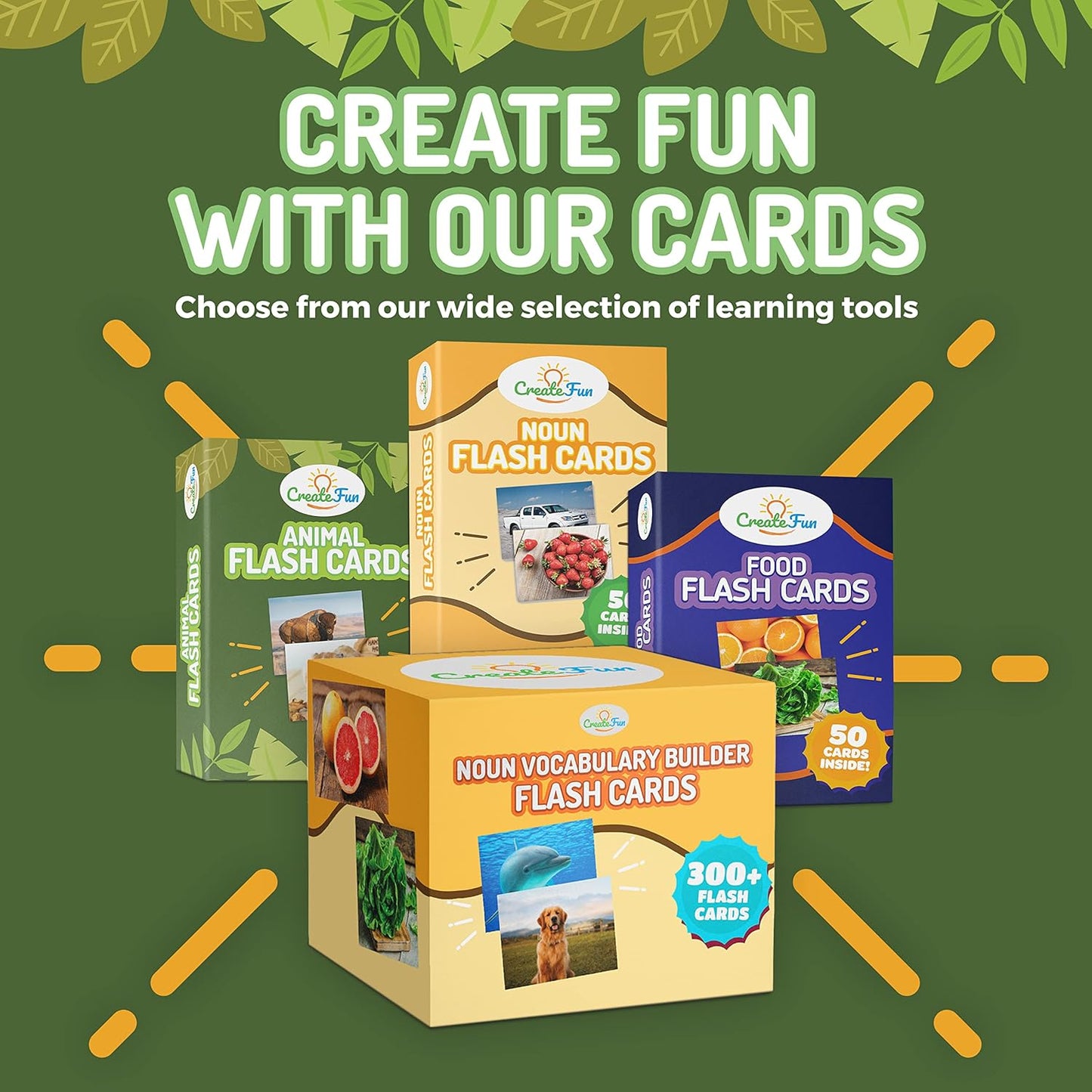 50 Noun Flash Cards, Fun Vocabulary Builder Educational Learning Photo Cards for Kids, Homeschool, Adults, Seniors, Speech Therapy, ESL, Autism, Dementia, Aphasia, SLP, ABA, and Occupational Therapy