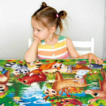 QUOKKA Giant Floor Puzzle for Kids Ages 4-6 – 2x3 Feet Extra-Thick 48 Pieces Toddler Puzzle Ages 3-5 – Bugs Educational Activity for Boys Girls – Premium Box with Sturdy Handle & Magnetic Closure