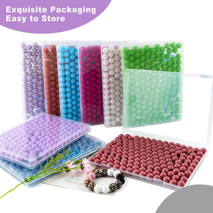 65Pcs 19mm Silicone Beads for Keychain Making Bracelet Necklace, Bulk Round Silicone Beads for Pens（Christmas Green） - Colors B