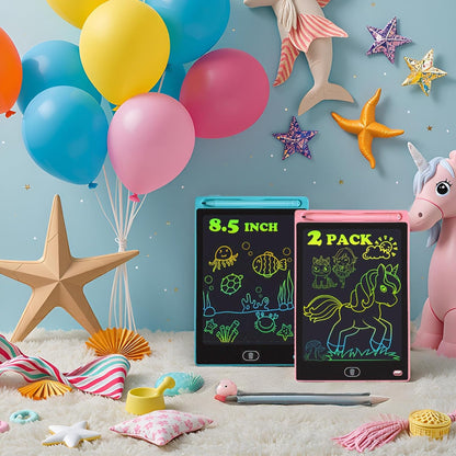 6 Pack LCD Writing Tablet for Kids Toys 8.5 Inch Colorful Doodle Board Bulk, Eye-Protection Drawing Pad Toddler Travel Essentials Toys for 3-8 Year Old Boys Girls, Birthday Xmas Gifts