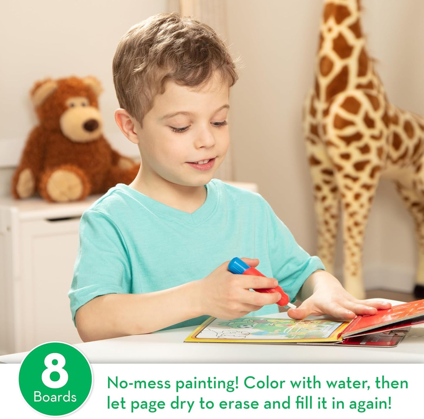 Melissa & Doug On The Go Water Wow! Mess Free Coloring Book, Reusable Water-Reveal Activity Pad, Vehicles, Travel Toys, Party Favors, for Toddlers & Kids Ages 3+ - FSC Certified