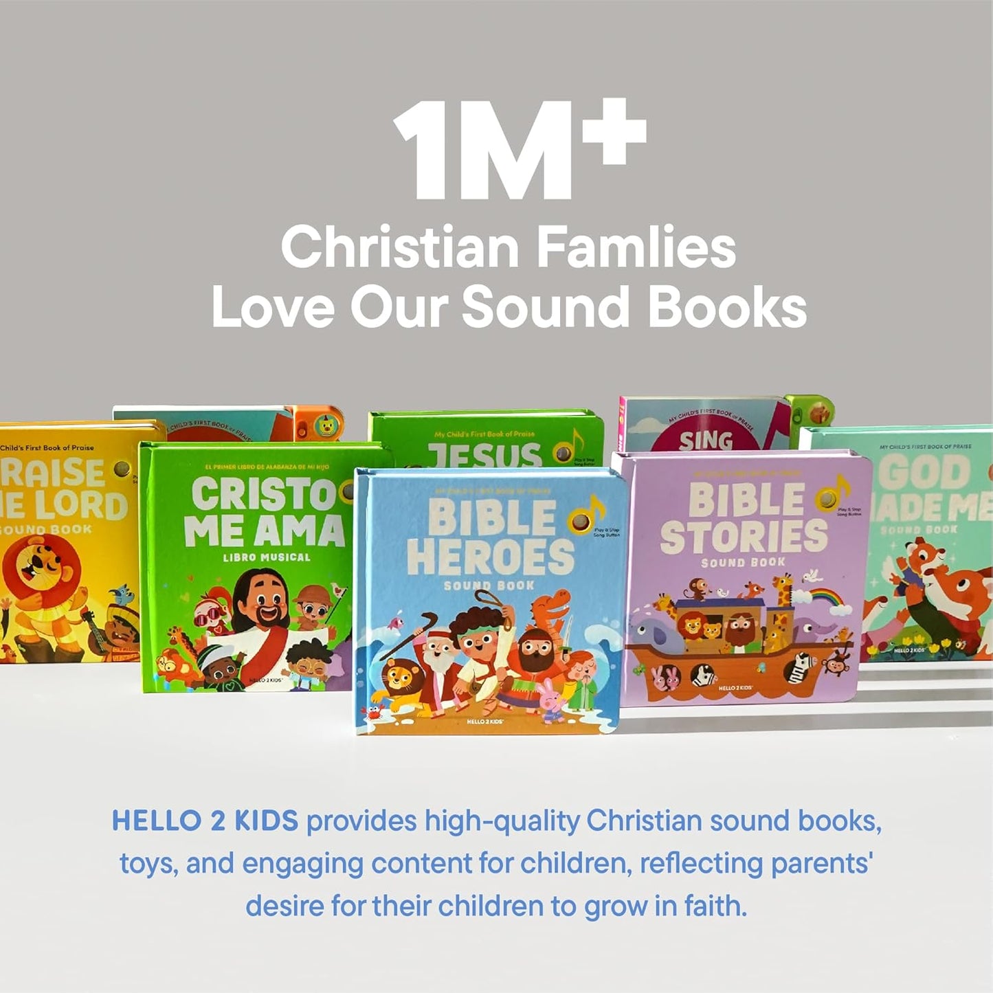 Dance with Jesus Christian Sound Books for Kids - 6 Bible Songs for Toddlers – Christian Gifts for Kids - Baby Bible for Baptism, Christening, Dedication Gifts, Sunday School, Preschool Homeschool