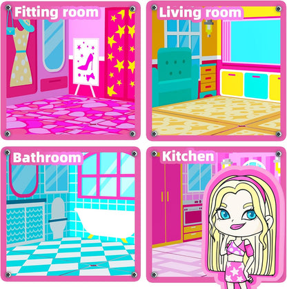 GobiDex Princess Magnetic Doll House Building Toys for Girls 3+, Pink Magnet Tiles for Kids Ages 4-8 STEM Sensory Toys for Toddlers Birthday Gifts for Girls 3+ Year Old