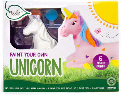 Creative Roots Paint Your Own Rock Pets by Horizon Group USA, 6 Colors, Paint Brush, Wiggly Eyes and Glue Included, Multicolor