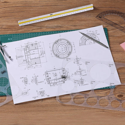 Mr. Pen Circle Templates - Large & Small Sizes, Circle Stencil & Ruler for Drafting & Drawing