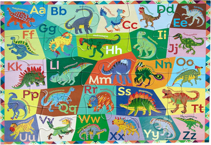 eeBoo 20 Piece Giant Floor Puzzle - Learn The Alphabet Children's Puzzle Letters & Object Themed, Large Pieces for Small Hands to Develop Motor Skills