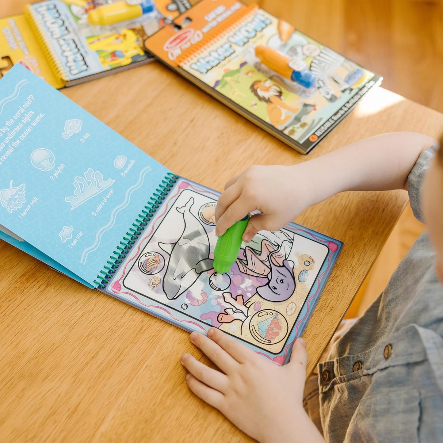 Melissa & Doug Water Wow! Reusable Water-Reveal Activity Pad 2-Pack - Vehicles, Animals Travel Toys, Party Favors, Mess Free Coloring Books for Kids Ages 3+ - FSC Certified