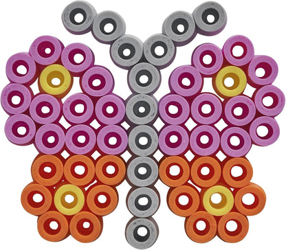 Hama Perlen 8806 Ironing Beads in Bucket with Approx. 3,000 Maxi Beads, Four Small Pin Plates, Motif Templates, Ironing Paper, for Children from 3 Years