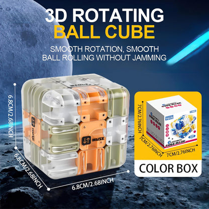 3D Cube Puzzles Fidget Toys - Brain Teaser Puzzles Toys Educational Learning Toys for Logical Thinking, Puzzle Maze Cube Easter Basket Stuffers Birthday Gifts (Blue)