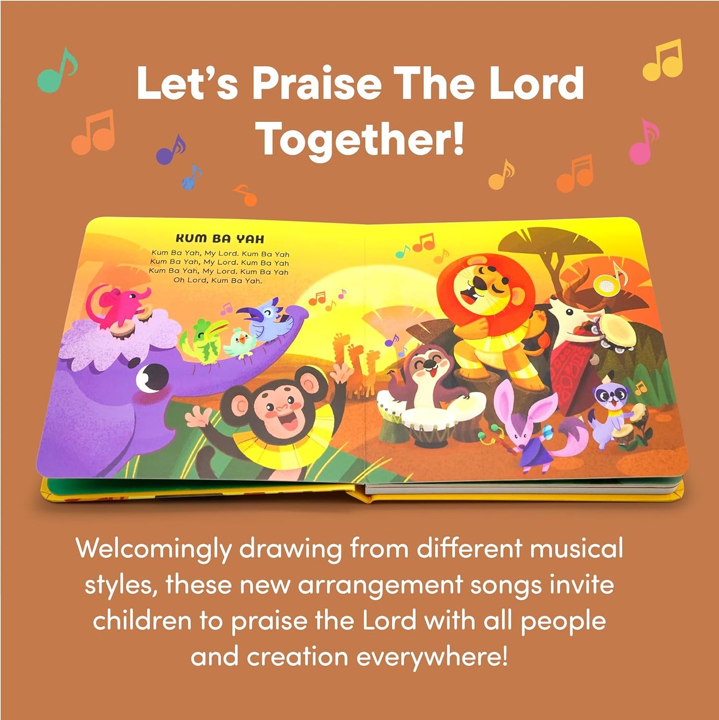 Dance with Jesus Christian Sound Books for Kids - 6 Bible Songs for Toddlers – Christian Gifts for Kids - Baby Bible for Baptism, Christening, Dedication Gifts, Sunday School, Preschool Homeschool