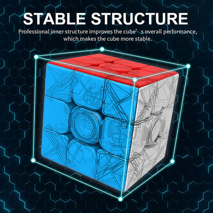 3x3x3 Speed Cube,Stickerless Magic Cube,Smooth Turning Puzzle Box with Anti-Sticky Design,The Most Educational Toy to Effectively Improve Your Child's Concentration and Responsiveness