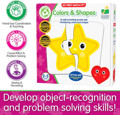 The Learning Journey: My First Match It - Dinosaurs - 2 Year Old Toys, Puzzles for Toddlers, Toddler Puzzle, Educational Toys for 2 Year Old - 15 Self-Correcting Matching Puzzles - Award Winning Toys