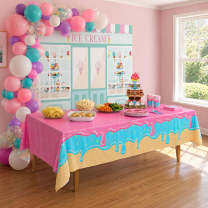 Blue Orchards Science Table Covers (Pack of 3) - 54"x108" XL - Science Birthday Party Decorations, Chemistry Party, Laboratory Theme Table Cloth