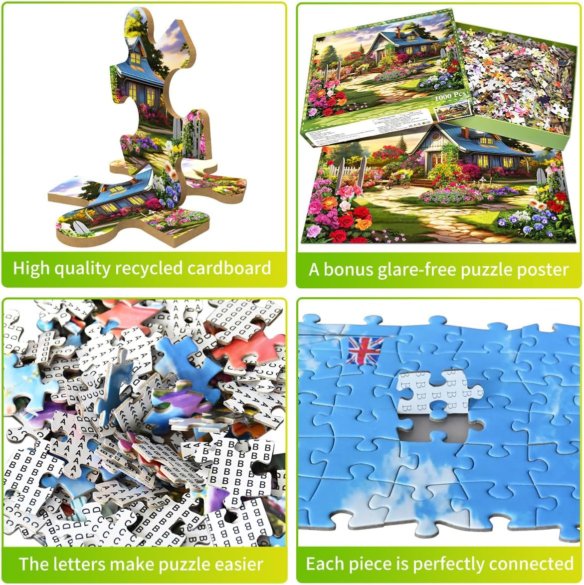 Jigsaw Puzzles for Adults 1000 Piece Puzzle for Adults 1000 Pieces Puzzle 1000 Pieces-Idyllic Rural Summer Landscape