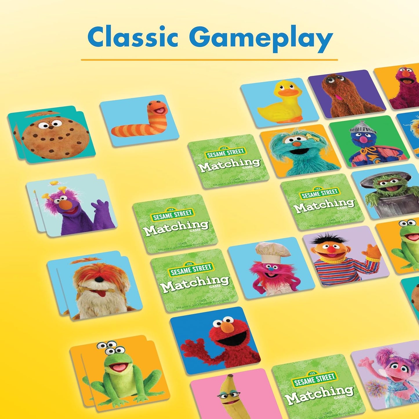 Wonder Forge Sesame Street Memory Matching Game: Fun Toddler Learning Toys & Games for Kids Ages 3-5, Ideal for Family Play & Education