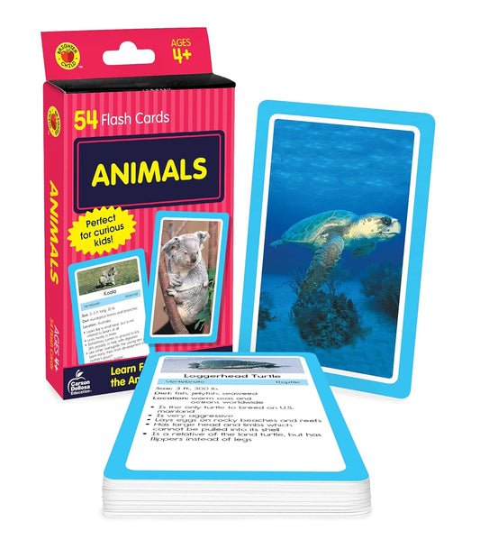 Carson Dellosa 54 Animal Flash Cards, Zoo, Reptiles, Bugs, Sea Creatures, and More Flashcards, Toddler Stocking Stuffers, Preschool Learning Activities for Kids Ages 4 and Up