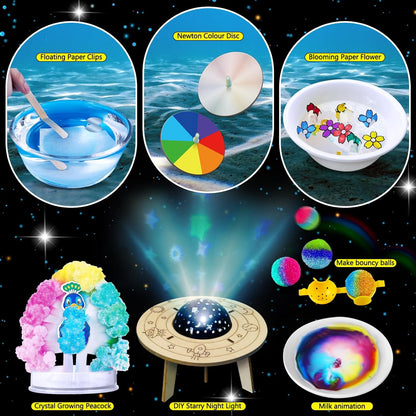 PATIFEED 250 Experiments Kits for Kids, Science S.T.E.M Projects Scientific Toys for Boys Girls Gifts Ideas Birthday Christmas, Erupting Volcano, Planet, Bouncy Ball,Chemistry Scientist Set