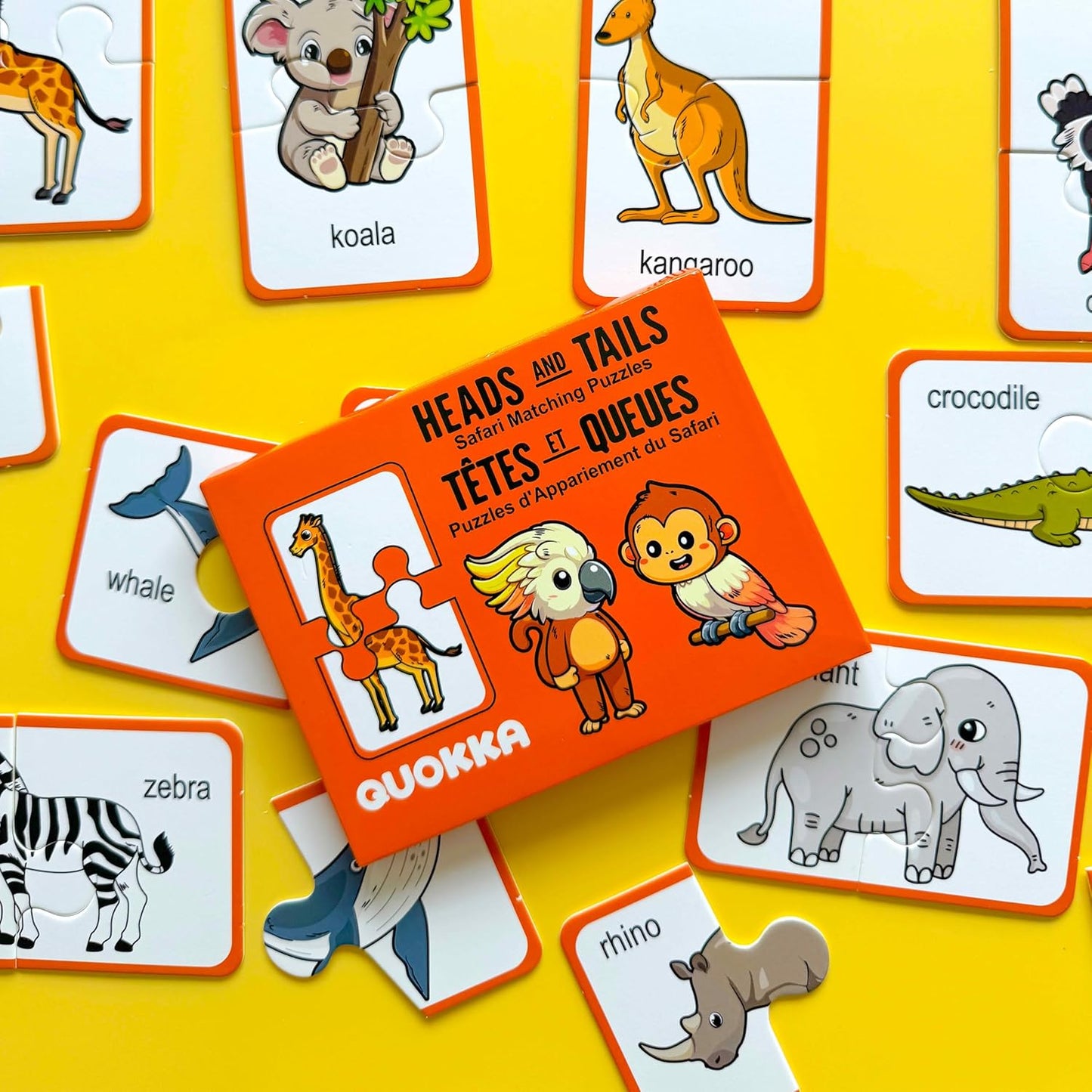 QUOKKA Toddler Puzzles Ages 2-4 – 100% Self-Correcting 16 Matching Pairs of Wood Animals – Educational Toddler Puzzles Ages 1-3 with 32 Pieces - Memory Matching Games for 3-5 Years Old Boys and Girls