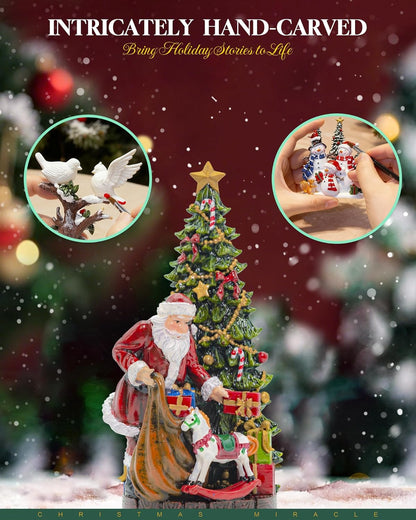 Musical Christmas Snow Globes Lantern, 7.87" Lighted Electric Snowglobes with 8 Holiday Songs 6H Timer Dual Power, Snowman Christmas Ornaments Snow Globe for Kids Adults Xmas Decor Gifts for Men Women