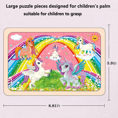 Puzzles for Kids Ages 4-6, Set of 4 Packs with 24-Piece,Preschool Educational Brain Teaser Toys for Boys and Girls 3-8 Years Old