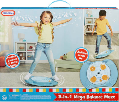 Little Tikes 3-in-1 Mega Balance Maze, Indoor/Outdoor, Balance & Motor Skills Active Play, for Boys & Girls Ages 3+ Years