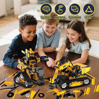 ADUSRIZ 5 in1 Stem Robot Building Kit for Kids Ages 8-13, 688 PCS Remote & App Controlled Dinosaur Car Building Toys for Kids Science Learning, Birthday Gifts for 8 9 10 11 12+ Years Old Boys Girls