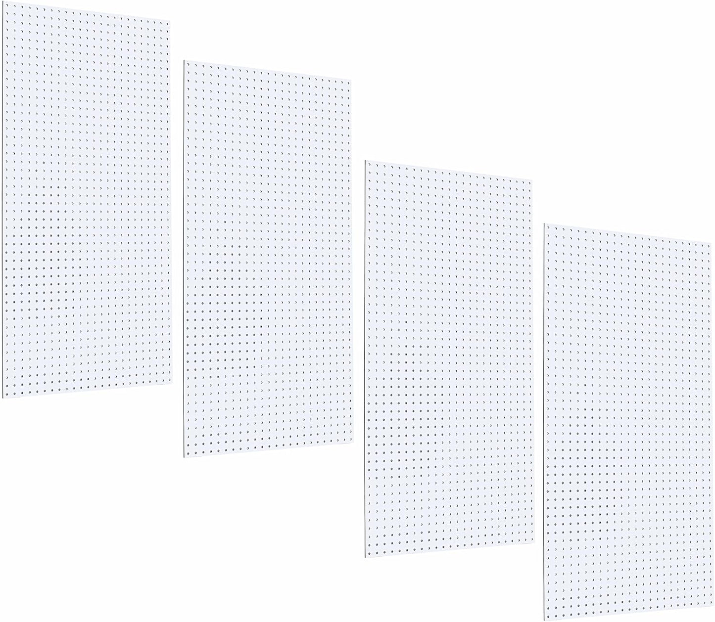 Triton Products Heavy Duty Poly Pegboards - Set of 2 DuraBoard Wall Panels, Each 22" x 18" x 1/4" with 1/4" Holes for Home, Office, Garage, Storage and Organization (White)
