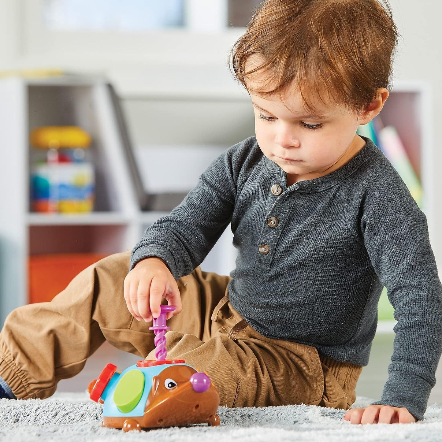 Learning Resources Spike the Fine Motor Hedgehog Fidget Friend - Ages 18+ months Fine Motor and Sensory Play Toy, Educational Toys for Toddlers, Toddler Montessori Toys