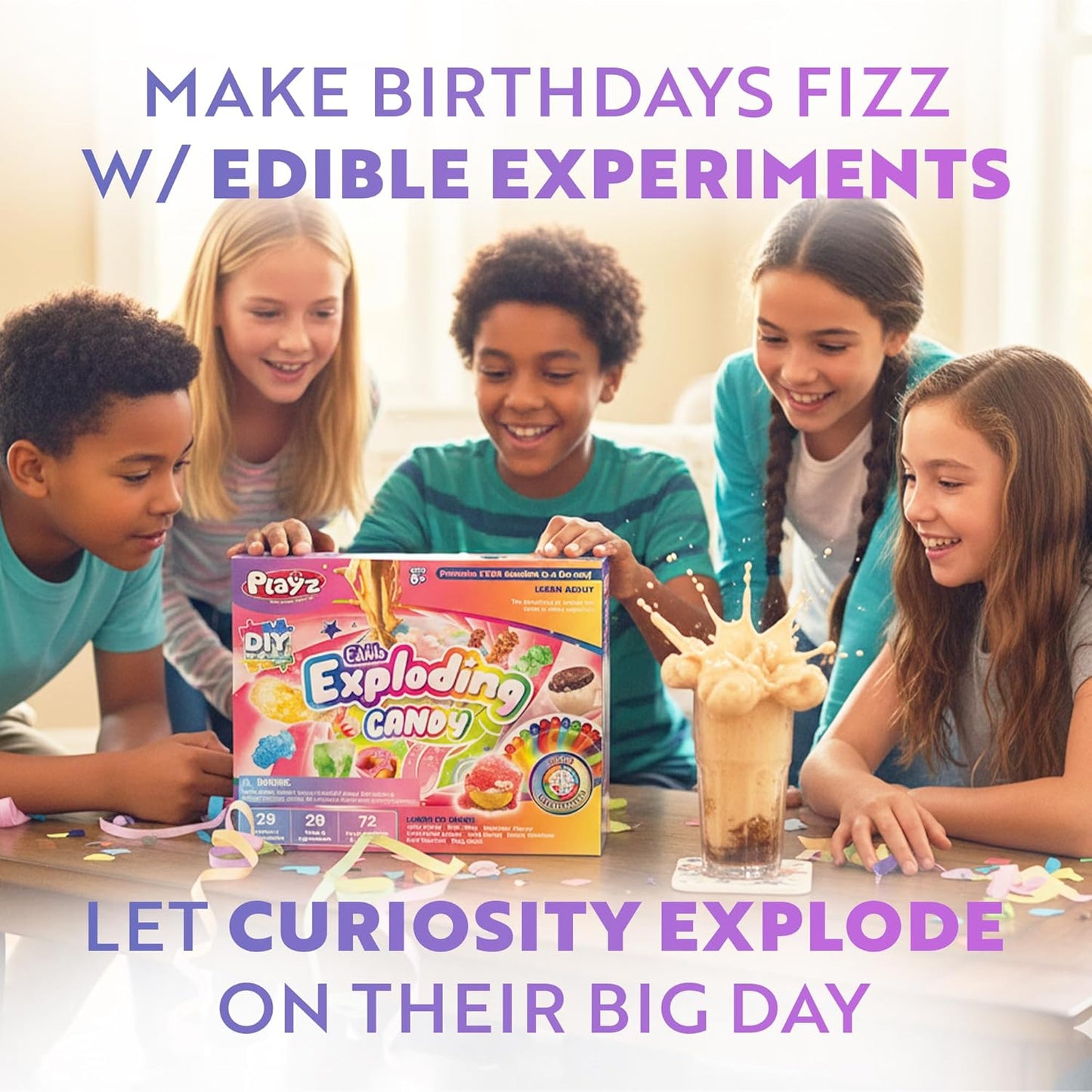 Playz Edible Candy Making Science Kit for Kids Ages 8-12 Years Old - Food Science Chemistry Kid Science Kit with 40 Experiments to Make Your Own Chocolates, Educational Science Kits for Boy & Girls
