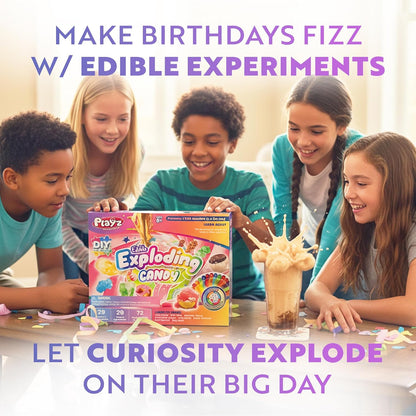 Playz Edible Candy Making Science Kit for Kids Ages 8-12 Years Old - Food Science Chemistry Kid Science Kit with 40 Experiments to Make Your Own Chocolates, Educational Science Kits for Boy & Girls