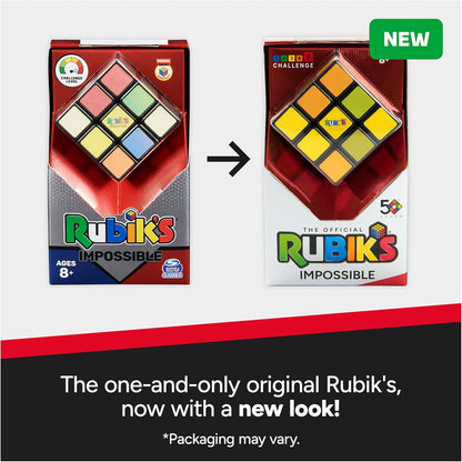 Rubik’s Cube, Special Retro 50th Anniversary Edition, Original 3x3 Cube Collectible & Desk Décor, Problem-Solving Brain Teaser, Fidget Toy, Sensory Puzzle for Adults, Teens, Kids, for Ages 8 & Up