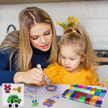 Liangding Fuse Beads Kit for Girls Ages 6+ – 4400 Pcs 5mm Beads in 32 Colors with Spray Bottle, Puzzle Guide, Clamps & Chains | Creative DIY Arts & Crafts Gift