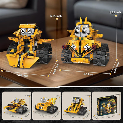 5 in 1 STEM Robot Building Kit with APP Remote Control, 705 PCS Engineering Robot Toys for Kids Age 8-16, Science Coding RC Robotics Kit Birthday Gifts for Boys Girls 6 7 8 9 10 11 12