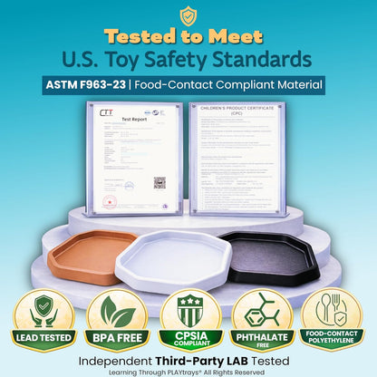 Tuff Tray 27.5” Small [Brown] Sensory Play for Kids, Toddler Sensory Bin for Sand and Water Play, Indoor Activity Sensory Tray, Outdoor Sandbox