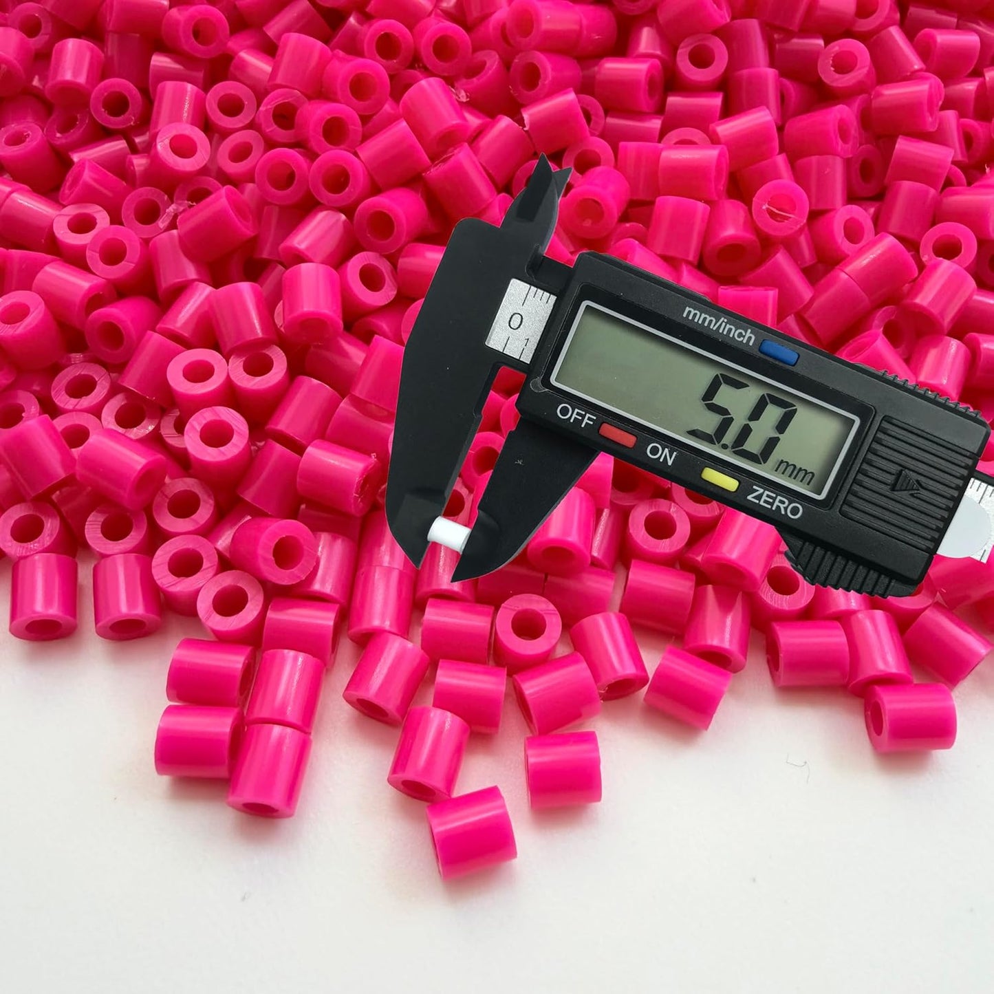 OEEKOI 5500Pcs Fuse Beads - 5mm Bulk Melting Beads for Crafts, Ideal for Christmas Birthday Gifts,Clear