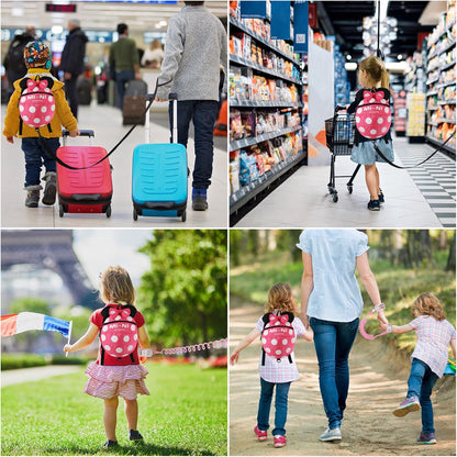 CZSYZCZS Toddlers Leash + Anti Lost Wrist Link Child Kids Safety Harness Kids Walking Wristband Assistant Strap Belt (pink)