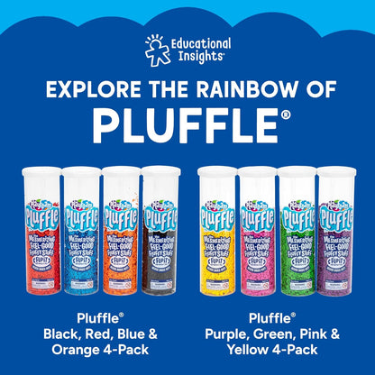 Educational Insights Pluffle(R) Sand 2-Pack - Sensory Bin Foam Set, No Mess Alternative to Sand Toys & Slime for Toddlers at Home or in the Classroom, Fun Sensory Table Filler, Gift for Kids Ages 3+