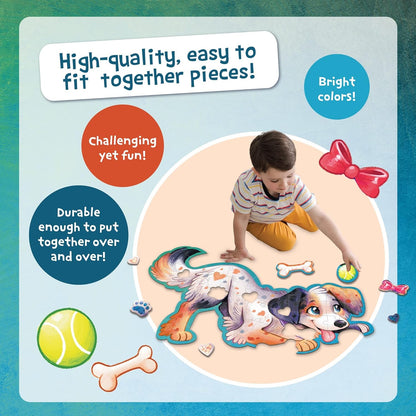 Peaceable Kingdom Giant Floor Puzzles with Uniquely Fun Shaped Pieces for Kids Ages 3+ Gifts for Boys and Girls - Racecar