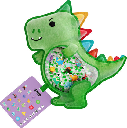 Vango BIZYBOO - The Original Seek & Find Plush - Hidden Object Search Problem Solving Educational Matching Game for Kids 2 and Up (Spike)