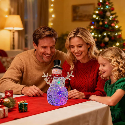 Christmas Lantern Snow Globe, Lighted Musical Snowman Lantern with Swirling Glitter, 10.5'' Christmas Snowing Lantern, USB & Battery Operated with Timer, Vintage Holiday Tabletop Decor