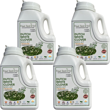 Lawn Seed Kits Dutch White Clover Seed Kit, Easy Spread Shakers, Low Maintenance Lawn, Alternative Ground Cover, Covers up to 250 Sqft