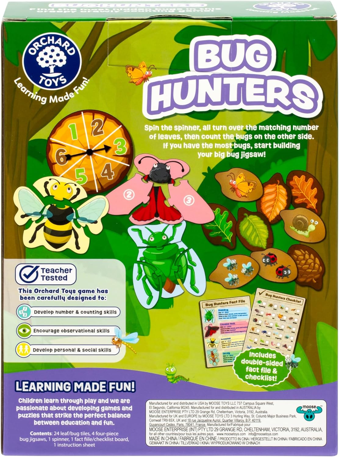 ORCHARD TOYS Moose Smelly Socks Game. Find Matching Pairs of Socks for Your Monsters! for Ages 3-6 and 2-4 Players