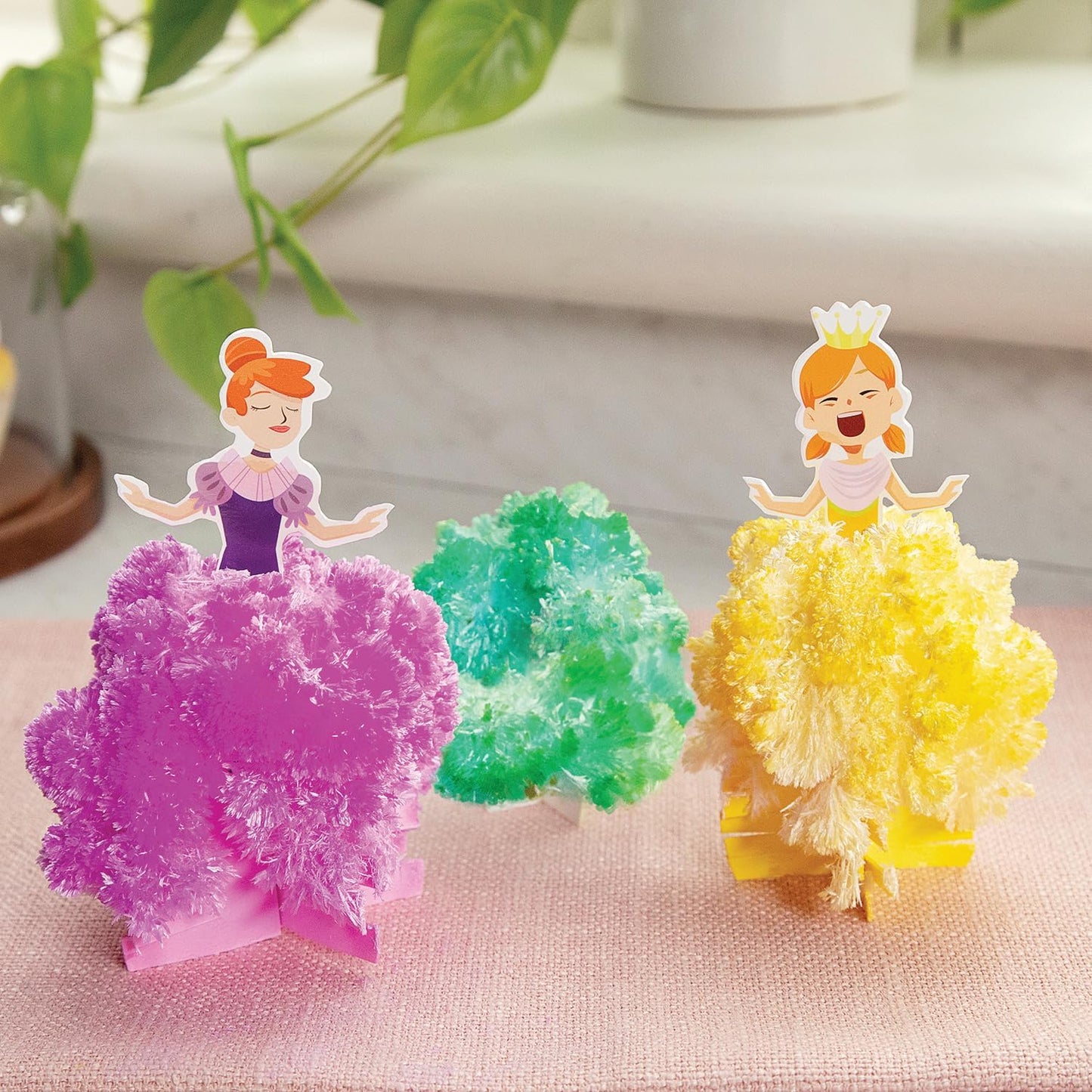 Fun Express 11 3/4" x 10 1/4" STEAM Crystal Princess Crystal Growing Kit - 3 Pieces