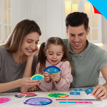 156 PCS Magnetic Fraction Tiles Circles, Educational Math Magnets Learning Manipulative Fraction Bars Set for Preschool Elementary School